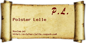 Polster Lelle névjegykártya